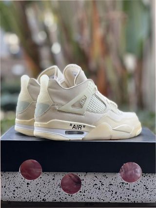 Jordan 4 Off-White Sail Donna Taglia 36