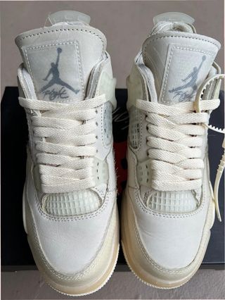 Jordan 4 Off-White Sail Donna Taglia 36