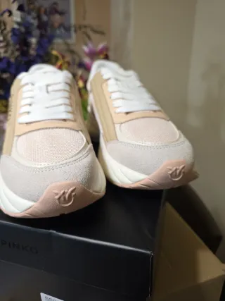Pinko Sneakers Beige/Rosa Talla 38