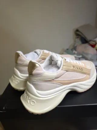 Pinko Sneakers Beige/Rosa Talla 38