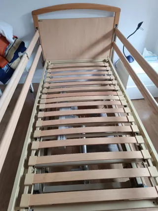 Cama eléctrica articulada madera