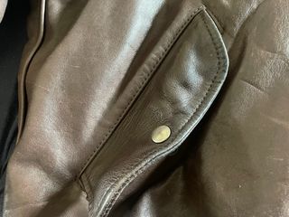 Bomber aviatore vintage vera pelle marrone