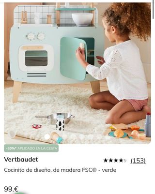 Cocinita de madera estilo vintage