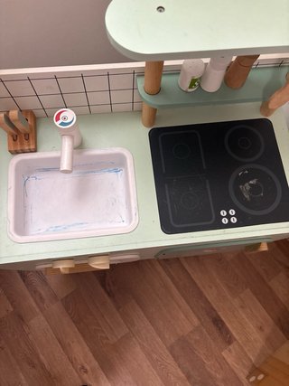 Cocinita de madera estilo vintage
