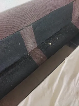 Sofá Cama Tela Beige y Marrón