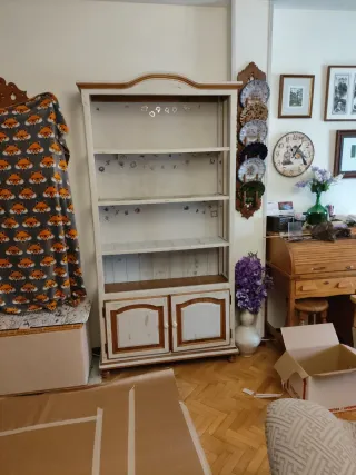 Librería Alacena Madera y Cristal