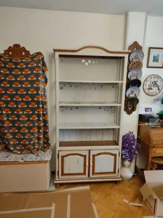 Librería Alacena Madera y Cristal