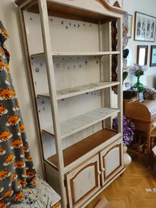 Librería Alacena Madera y Cristal