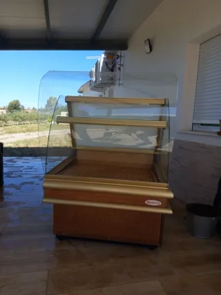 Expositor panadero cristal y madera