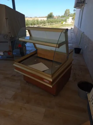 Expositor panadero cristal y madera