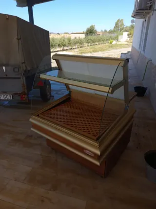 Expositor panadero cristal y madera