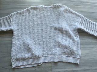 Chaqueta punto blanca Hollister oversize