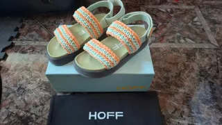 Sandalias HOFF verde y naranja