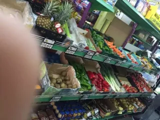 Cartel de precio frutería