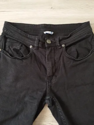 Pantalón corto vaquero negro hombre