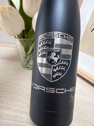 Botella Porsche Negra Personalizada