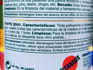 Tinte Titan Ebanistería Sapeli 2000. Precio unidad
