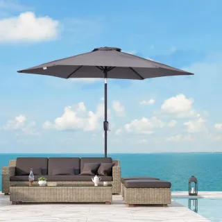 Sombrilla Gris 270cm con Manivela Exterior