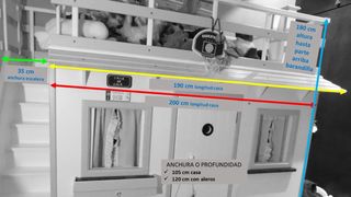 Cama casita infantil con armarios