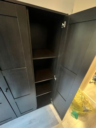 Armadio nero 3 ante