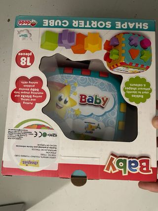 Cubo clasificador de formas para bebés