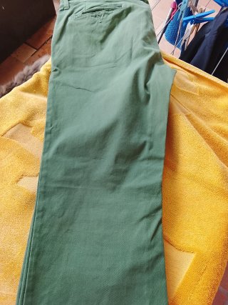 Pantaloni slim fit verdi taglia 54