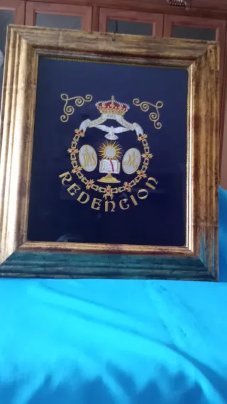 Cuadro Cofradiero Marco Madera Dorado