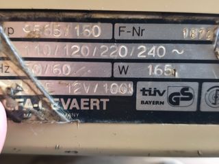 Lector Microfichas Agfa-Gevaert Copex LF 505