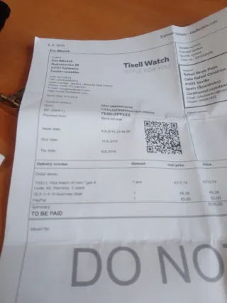 Reloj Tisell Pilot Negro y Plateado