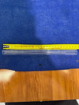 Tubo de cristal transparente