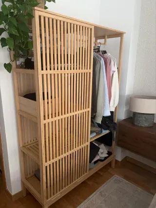 Armario IKEA Madera Bambú Puerta Corredera