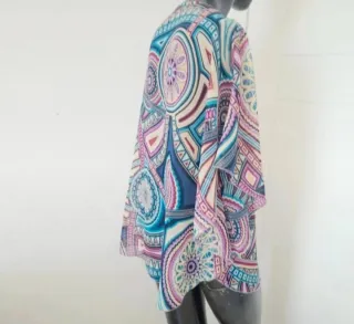 Camicia/Poncho/Copricostume Multicolor M/L donna