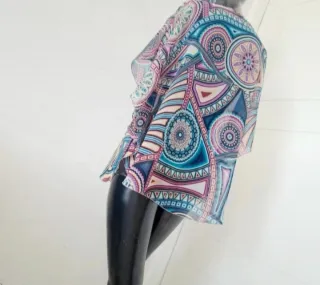 Camicia/Poncho/Copricostume Multicolor M/L donna