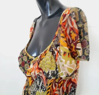 Camicetta leggera donna M,  ampio scollo regolabil