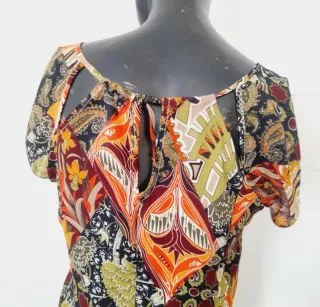 Camicetta leggera donna M,  ampio scollo regolabil
