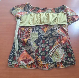 Camicetta leggera donna M,  ampio scollo regolabil
