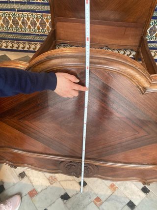 Cama antigua vintage de madera. Medidas en fotos