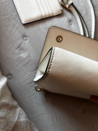 Bolso Michael Kors Blanco Roto Bandolera