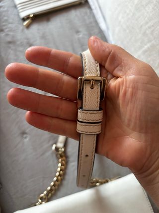 Bolso Michael Kors Blanco Roto Bandolera