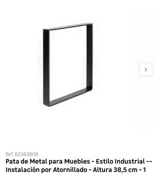 Patas de mueble industriales negras