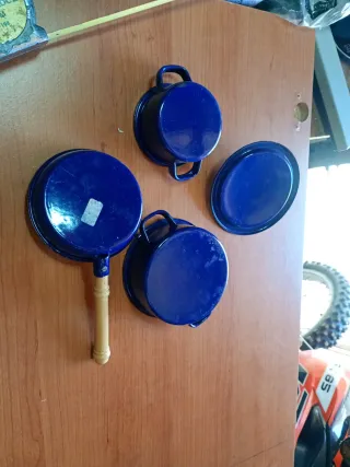 Set Tegami Smaltati Blu e Bianchi