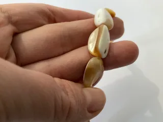 Pulsera Boho Nácar Natural Cuentas Irregulares