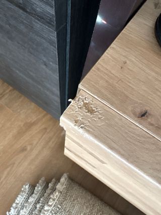 Mueble de salón modular madera y negro
