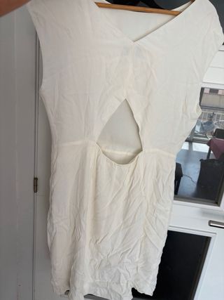 Vestido Bimba y Lola Talla L Blanco