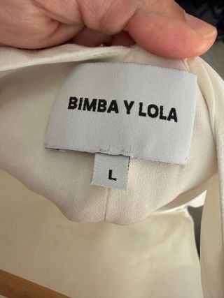 Vestido Bimba y Lola Talla L Blanco