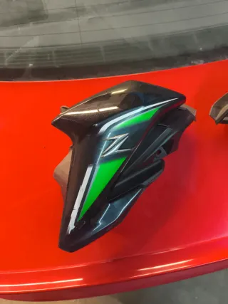 Tapas Laterales Kawasaki Z900 Negras y Verdes