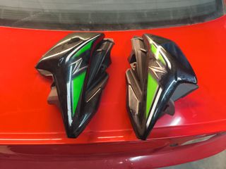 Tapas Laterales Kawasaki Z900 Negras y Verdes