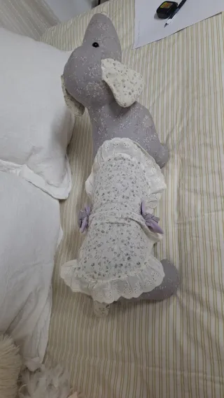Perro Salchicha Tela Vintage Lila
