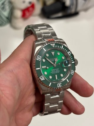 Seiko Mod Submariner Verde
