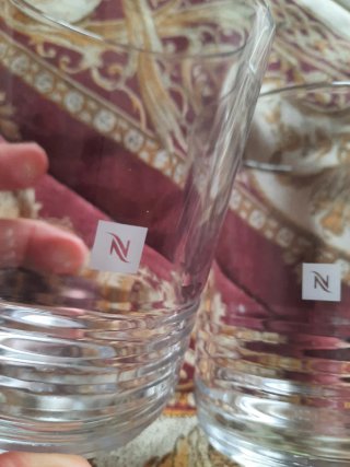 2 Bicchieri Nespresso Vetro Nuovi